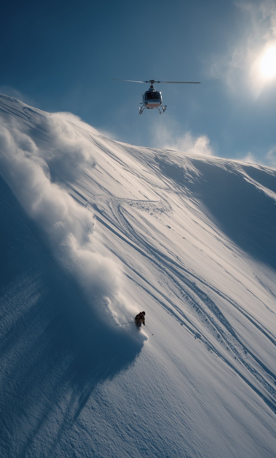 Cinematic scale - Ski establishing
